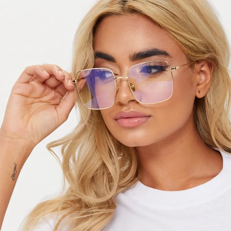 Square transparent Glasses Women